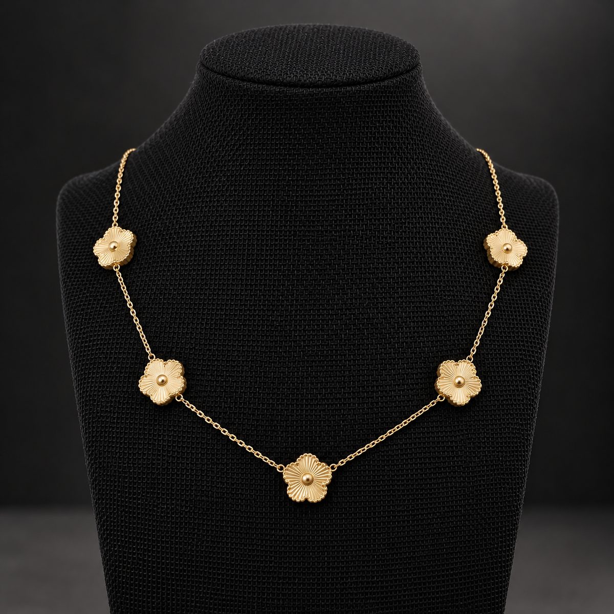 Collier fleurs multi