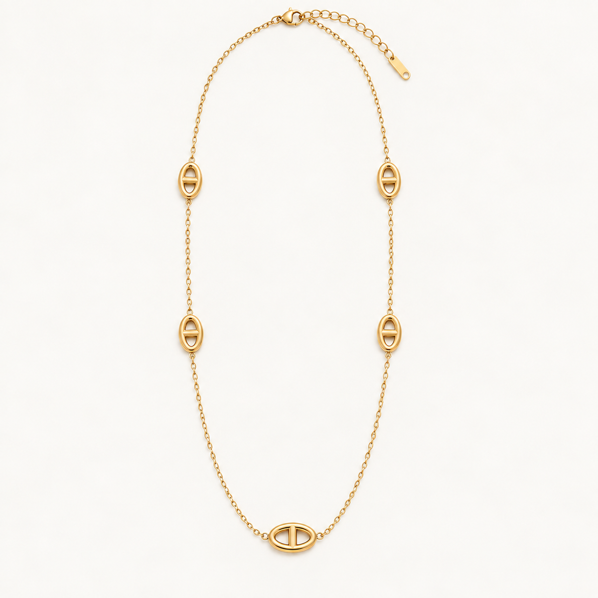 collier maille marine