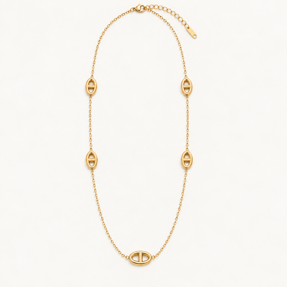 collier maille marine