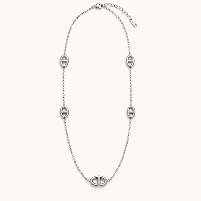 collier maille marine